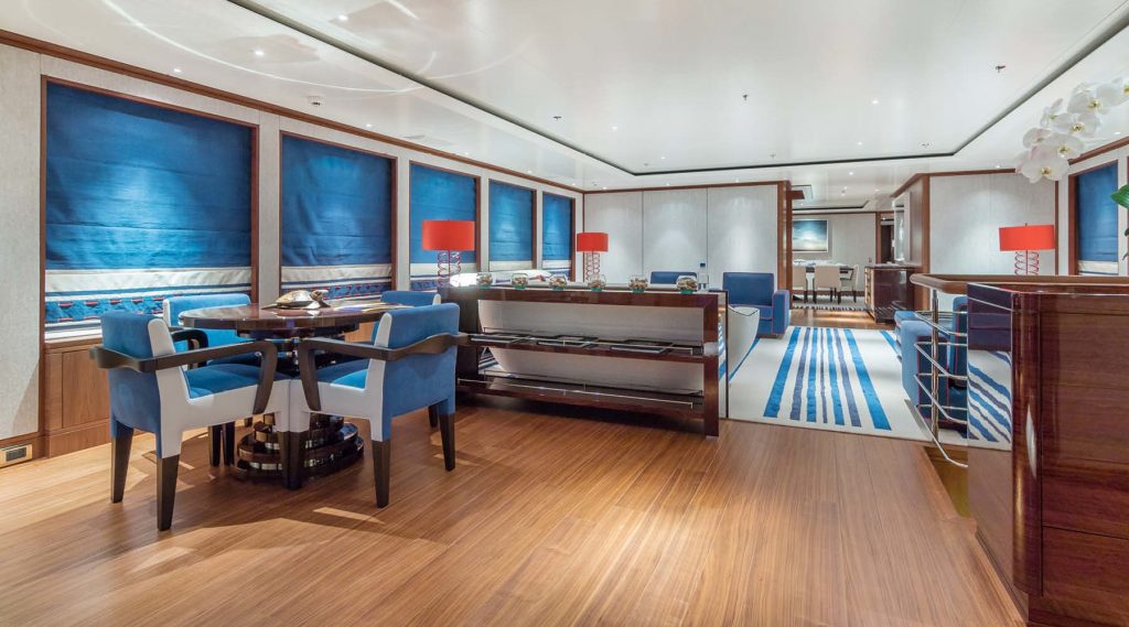 Interior furnishings of 182ft yacht