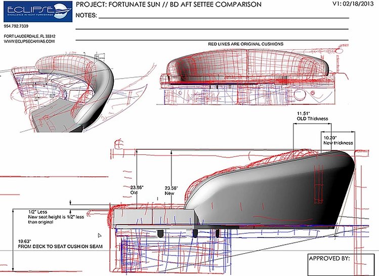 Digitized yacht exterior seating from Eclipse