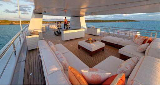 Yacht furnishing designed and delivered by Eclipse Yacht Furnishings