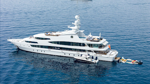 megayacht at sea